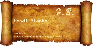Handl Bianka névjegykártya